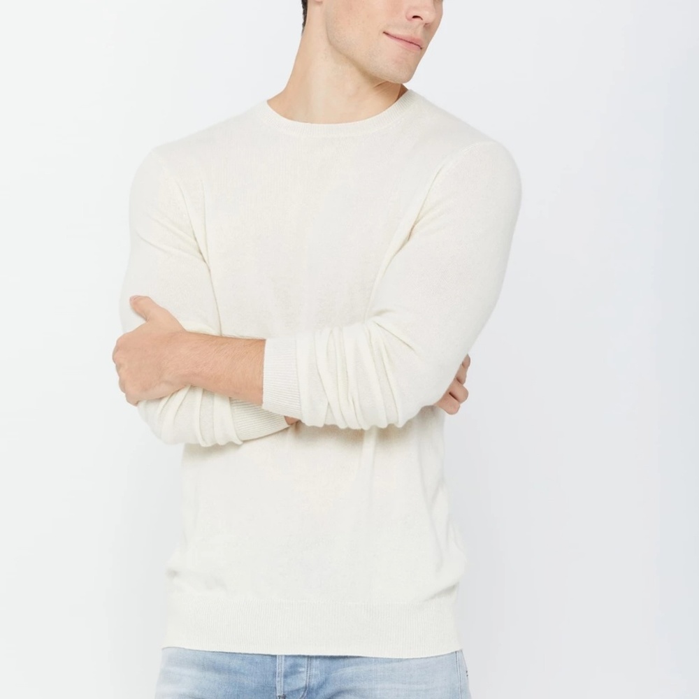 Vintage Lord Jeff White Crewneck Cotton Sweater